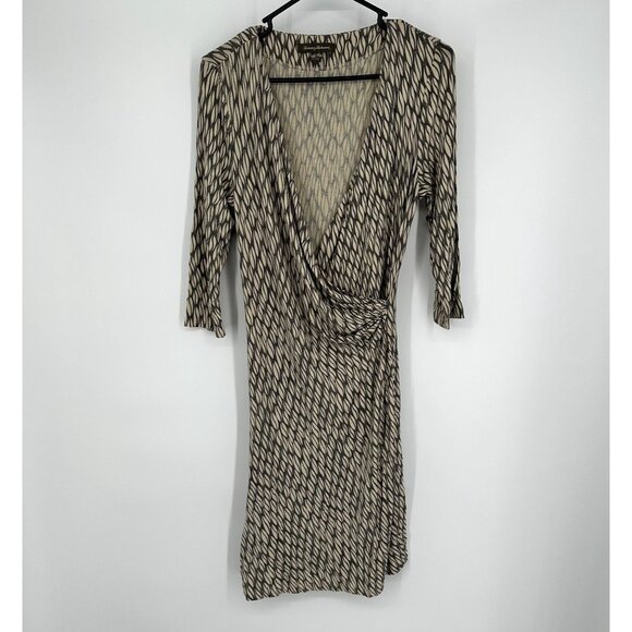 Tommy Bahama Wrap dress size Small Cream and‎ Gray - Picture 1 of 4